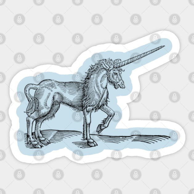 Medieval Unicorn Sticker by Desert Owl Designs